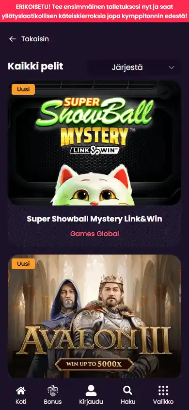 Jokeri Casino screenshot 5