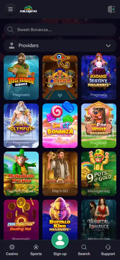 Jokersino Casino screenshot 5