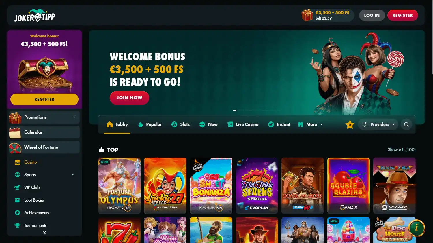JokerTipp Casino screenshot 1