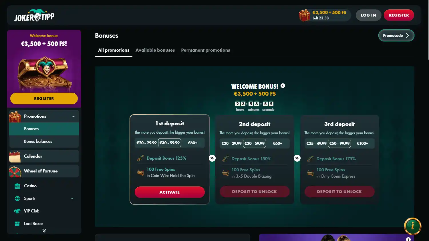 JokerTipp Casino screenshot 3