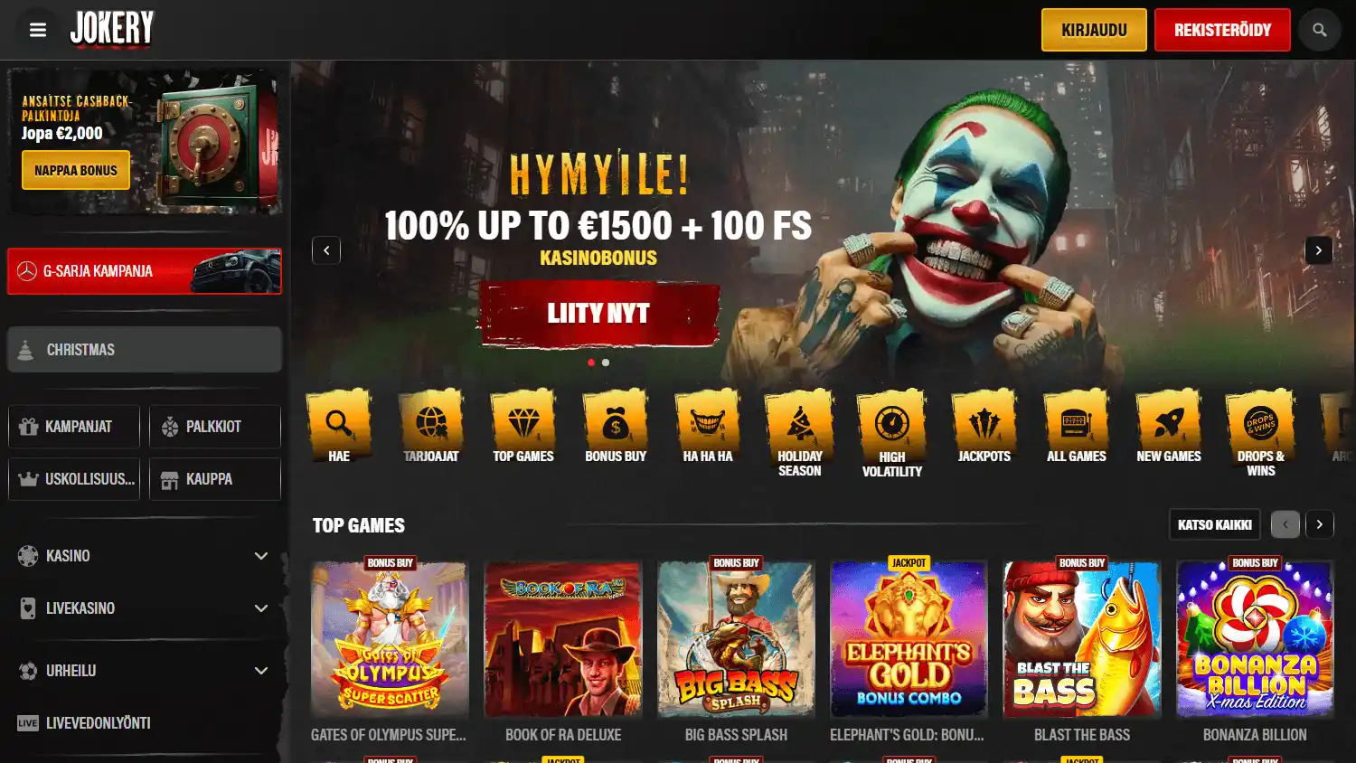 Jokery Casino screenshot 1
