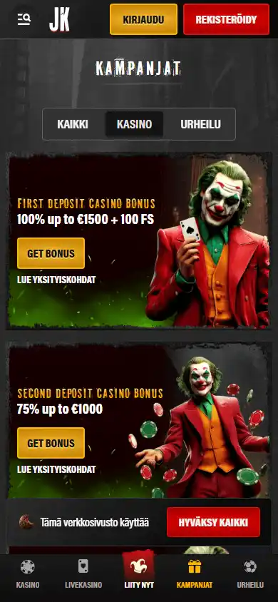 Jokery Casino screenshot 6