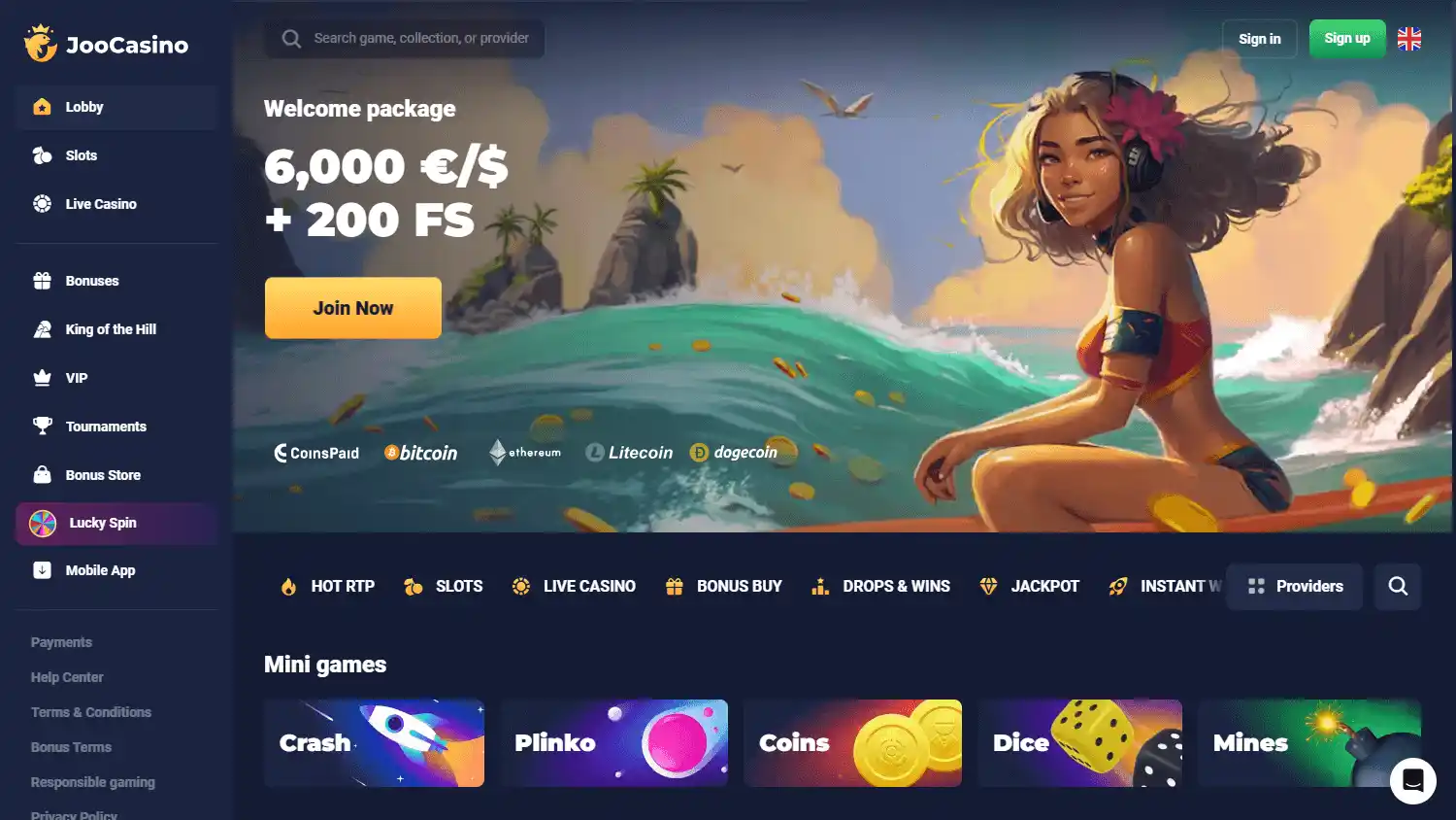 Joo Casino screenshot 1