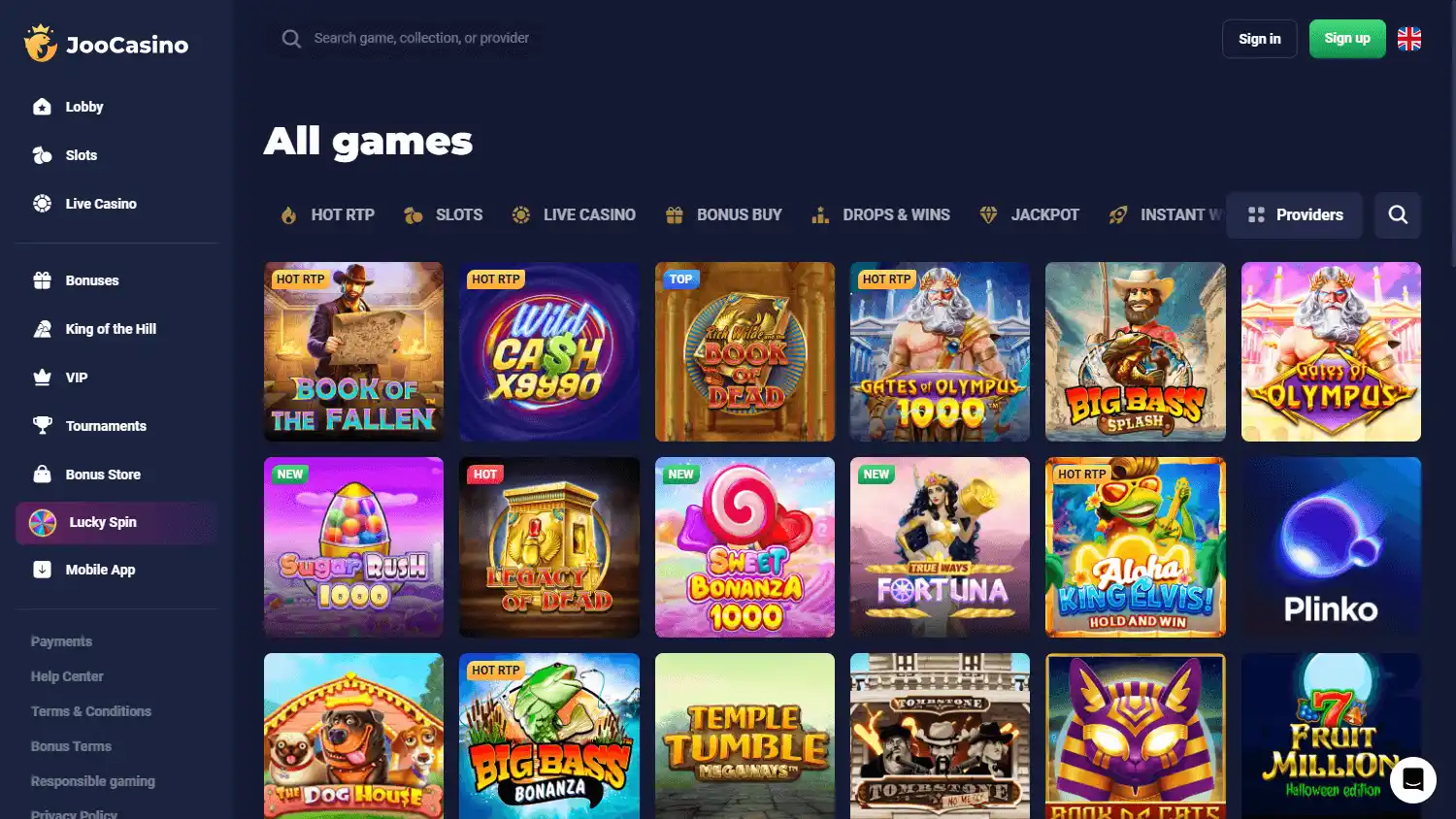 Joo Casino screenshot 2