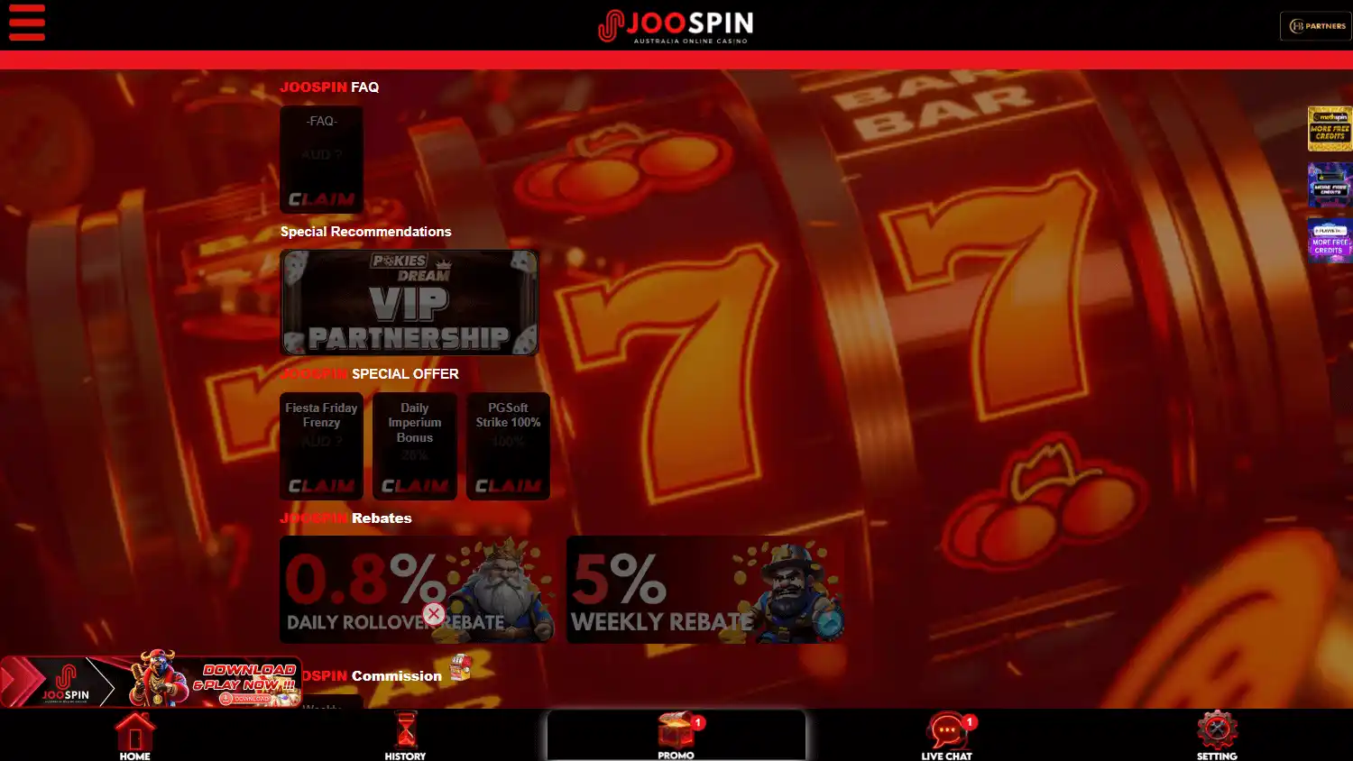Joospin Casino screenshot 2