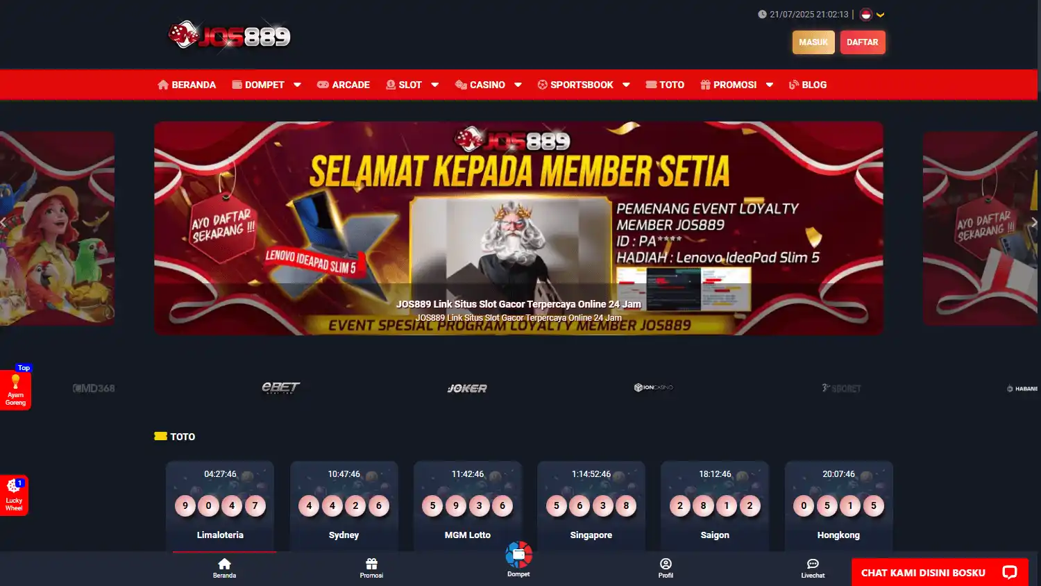 JOS889 Casino screenshot 1