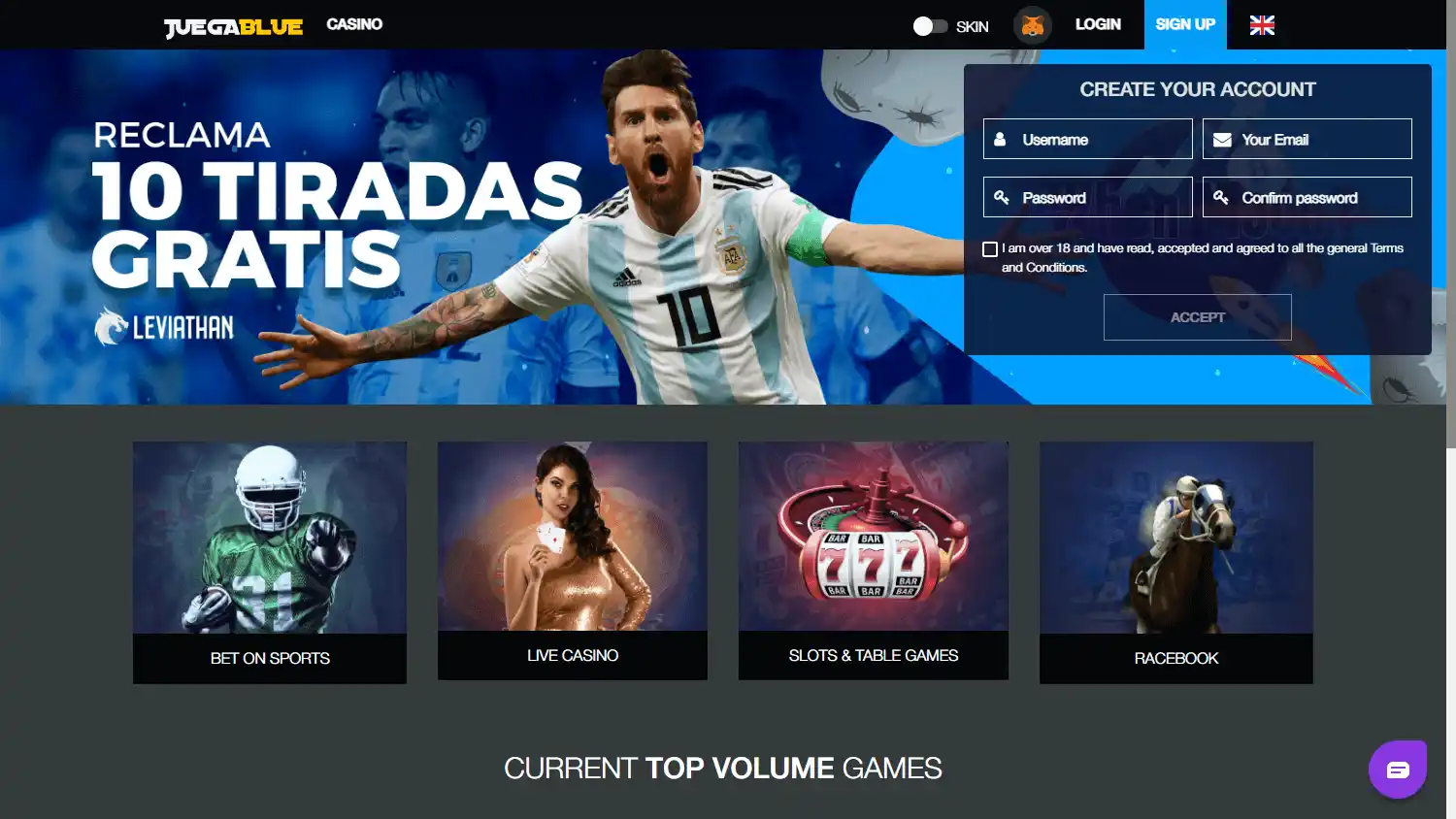 Juegablue Casino screenshot 1