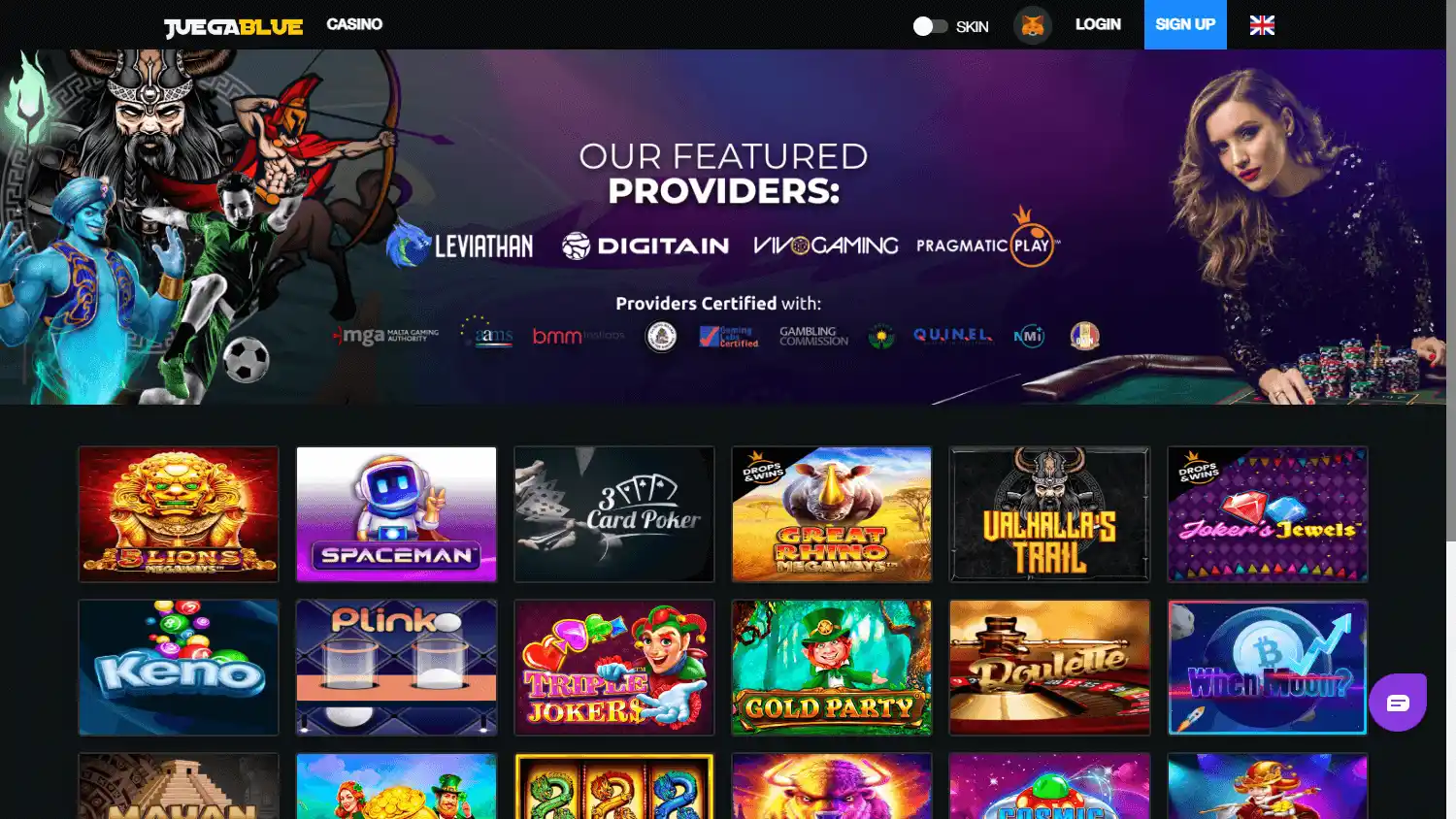 Juegablue Casino screenshot 2
