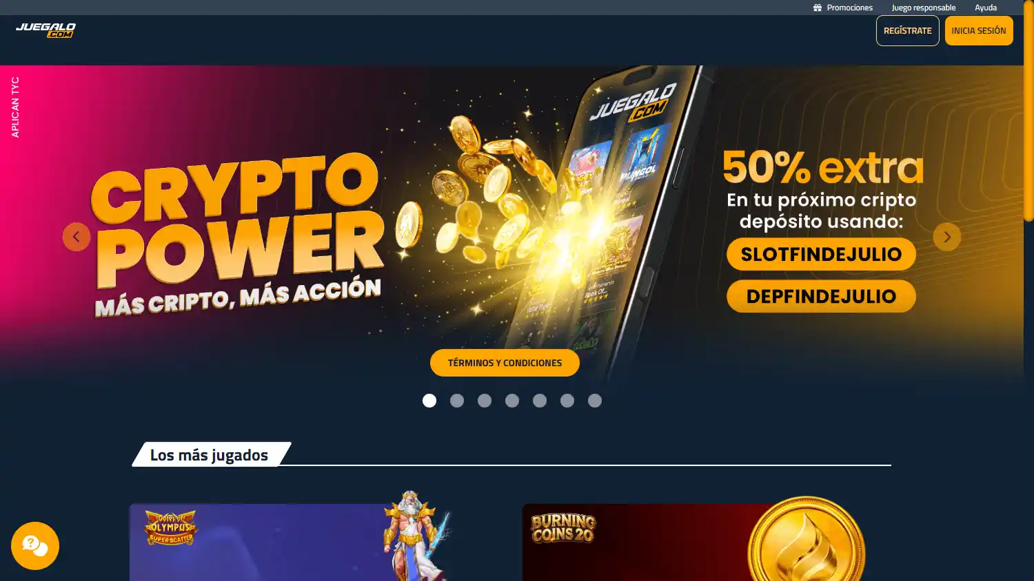 Juegalo Casino screenshot 1