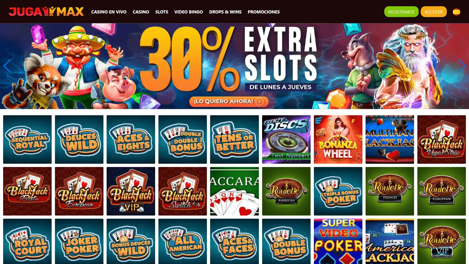 Jugamax Casino screenshot 2