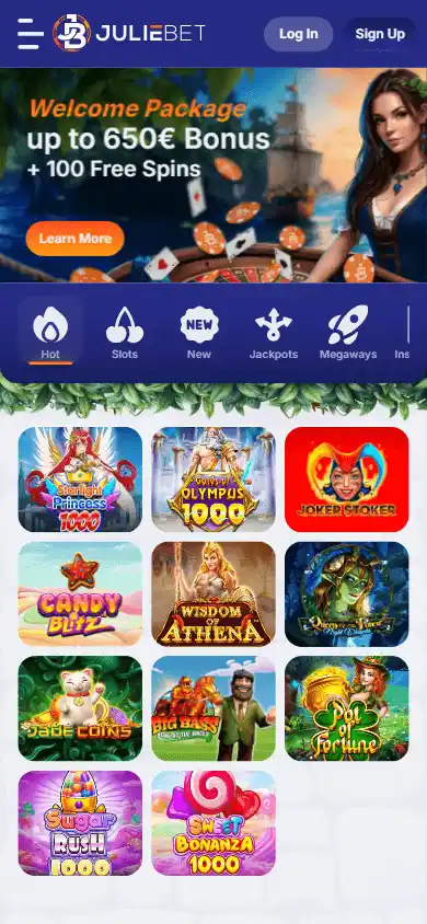 JulieBet Casino screenshot 4