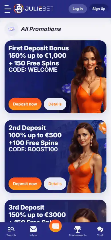 JulieBet Casino screenshot 6