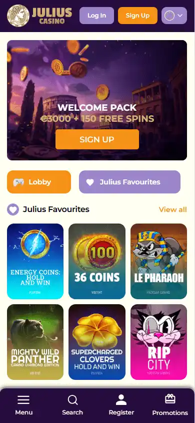 Julius Casino screenshot 3