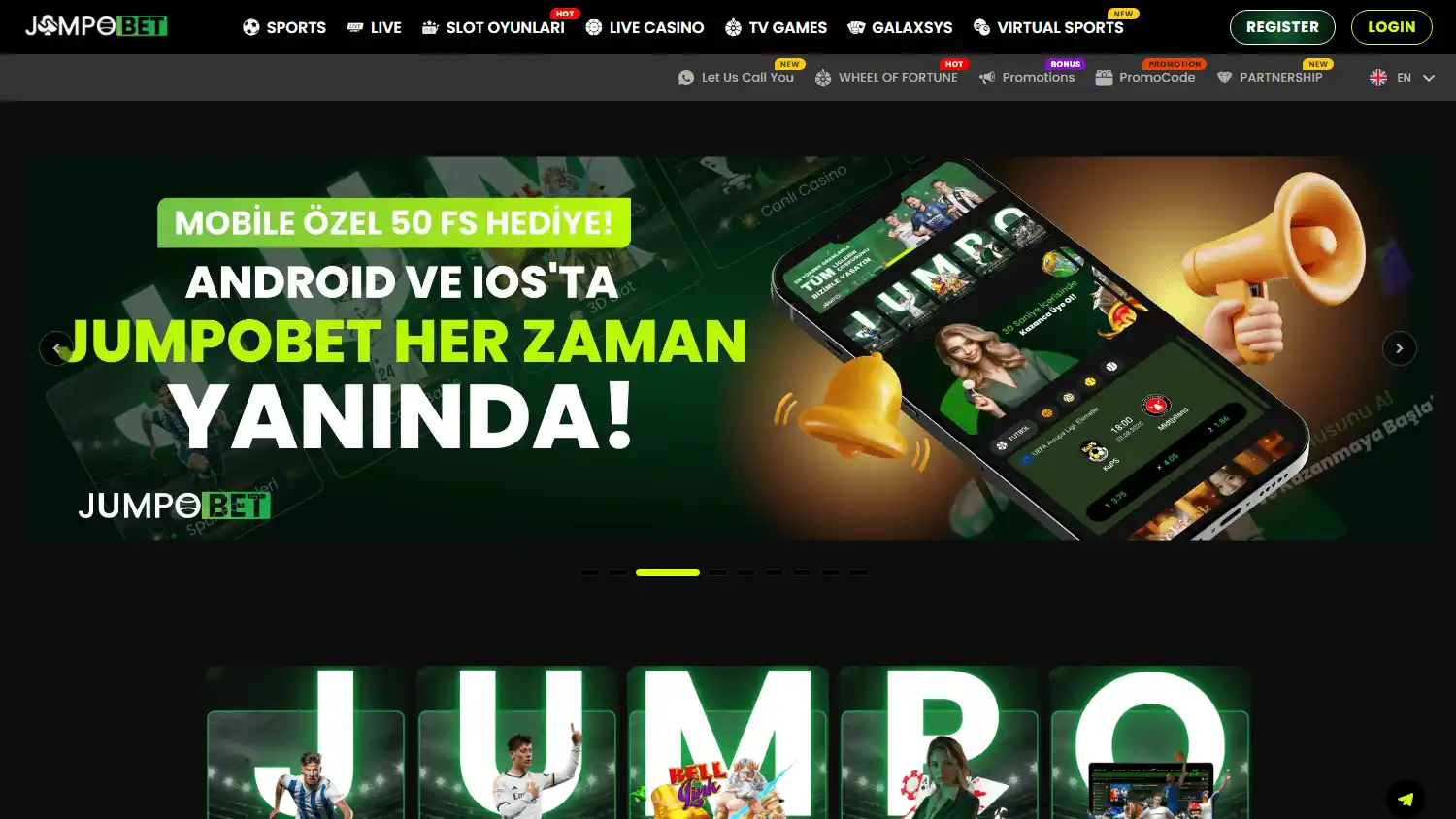 JumpoBet Casino screenshot 1