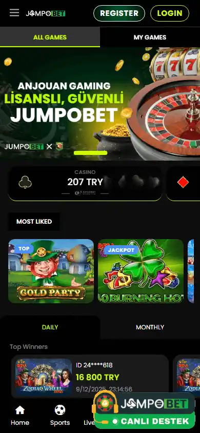 JumpoBet Casino screenshot 5