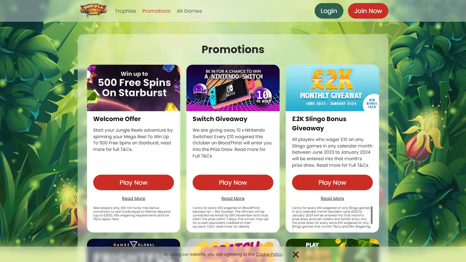 Jungle Reels Casino IE screenshot 4