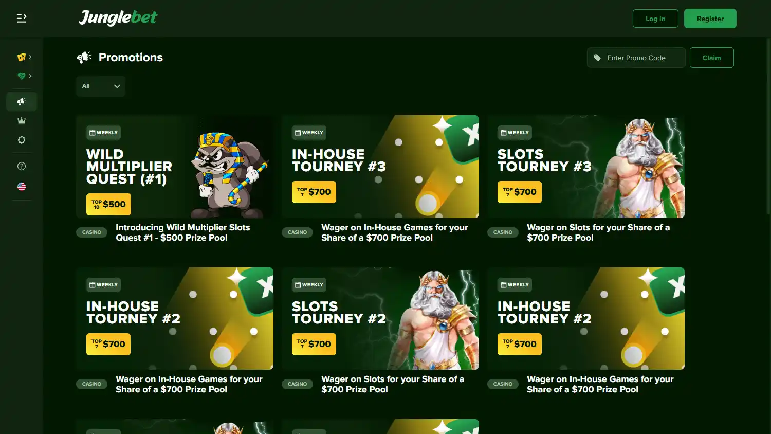 Junglebet Casino screenshot 3