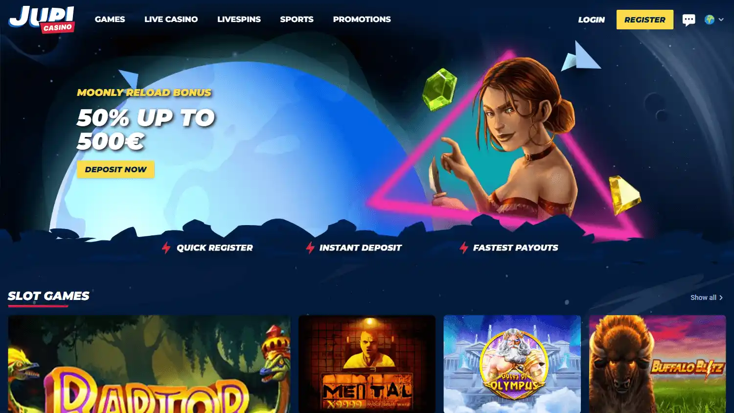 Jupi Casino screenshot 1