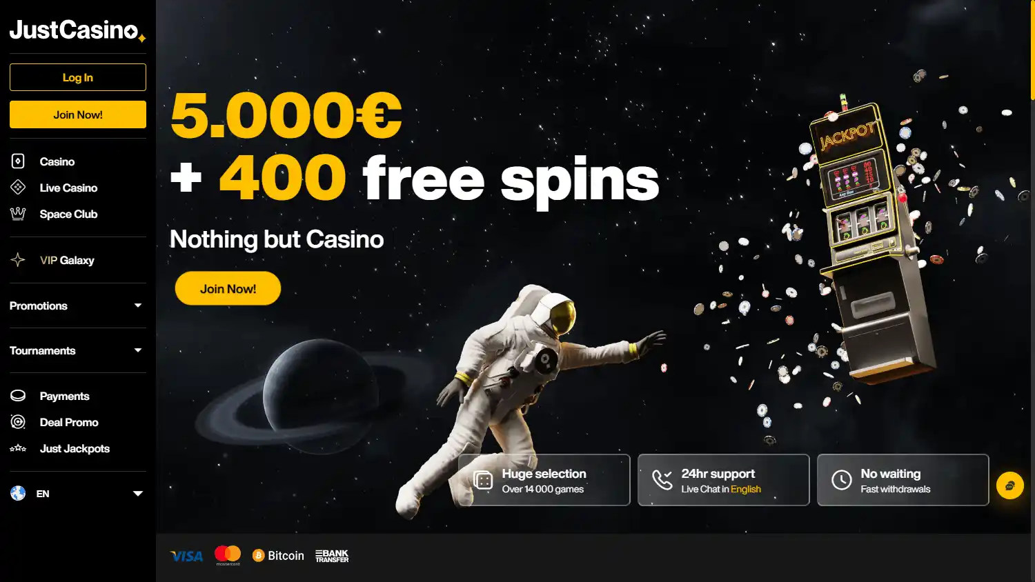 JustCasino screenshot 1