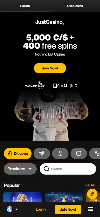 JustCasino screenshot 3