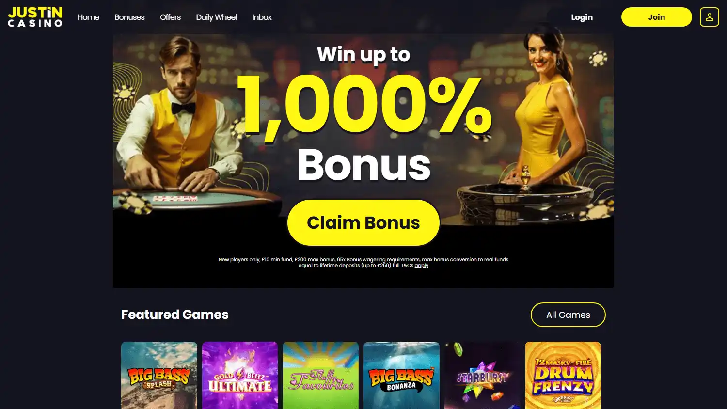 Justin Casino screenshot 1