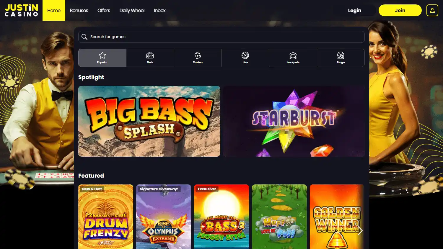 Justin Casino screenshot 2