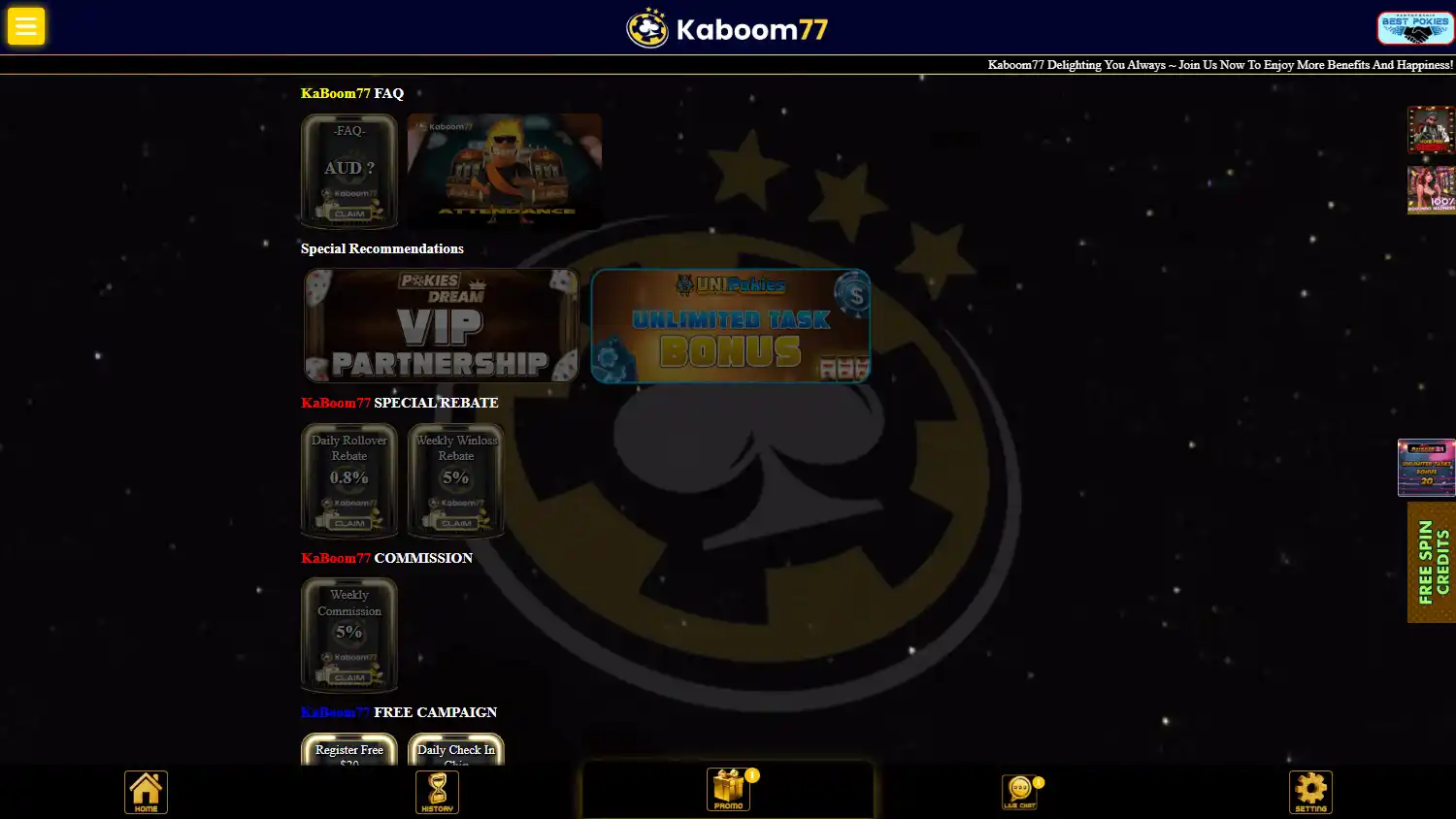 Kaboom77 Casino screenshot 2
