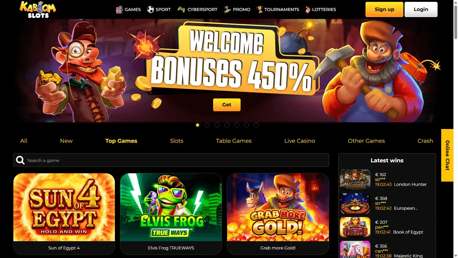 KaboomSlots Casino screenshot 1