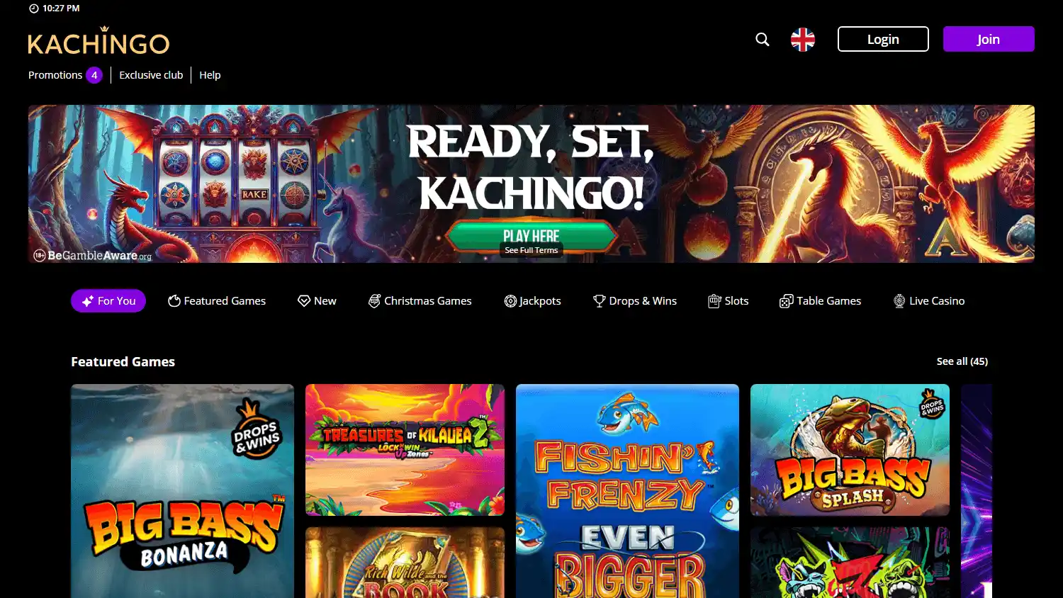 Kachingo Casino screenshot 1