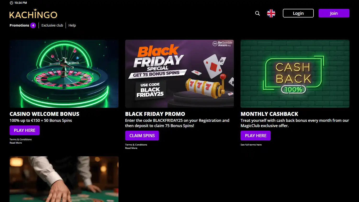 Kachingo Casino screenshot 3