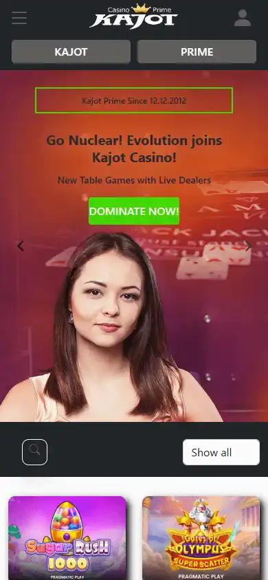 Kajot Casino screenshot 3