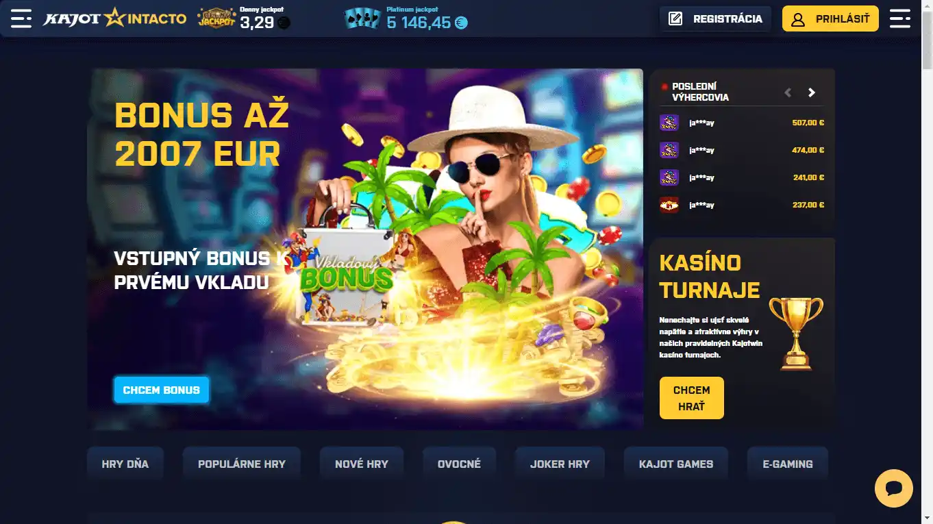 Kajotintacto Casino screenshot 1