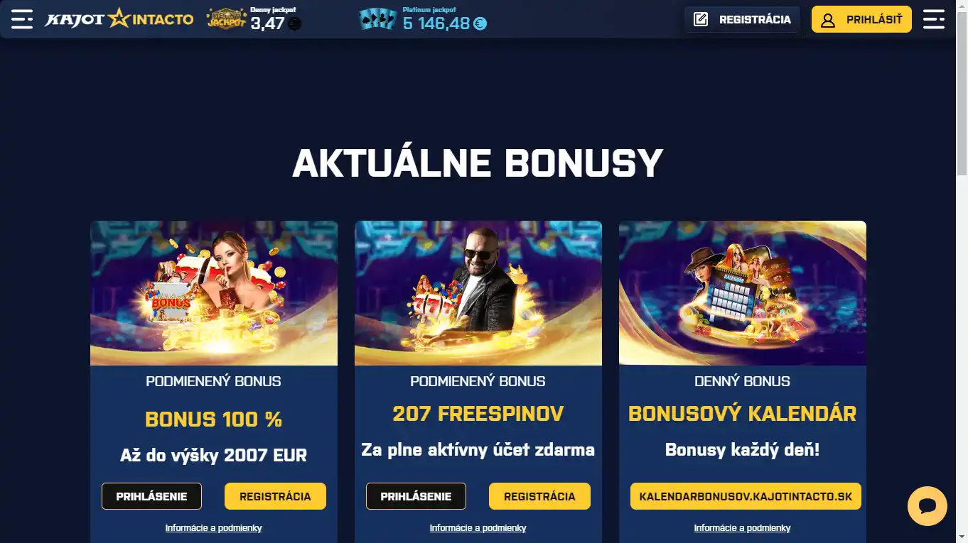 Kajotintacto Casino screenshot 2