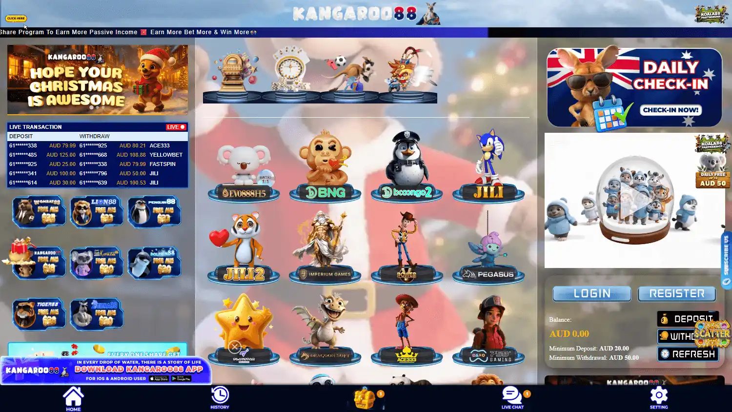 Kangaroo88 Casino screenshot 1