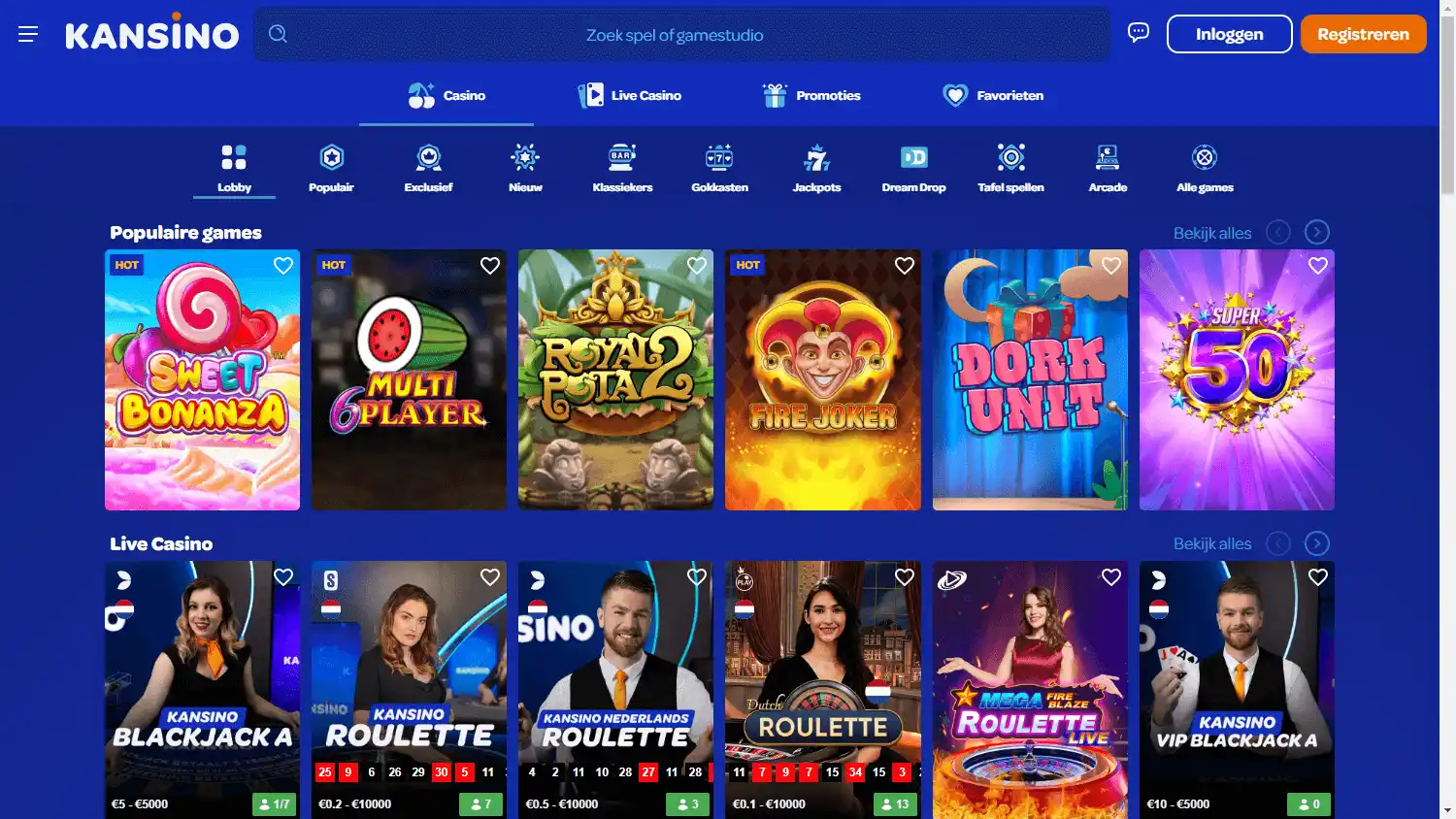 Kansino Casino screenshot 2