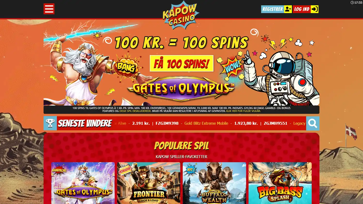 Kapow Casino screenshot 1