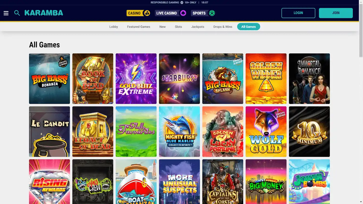 Karamba Casino screenshot 2