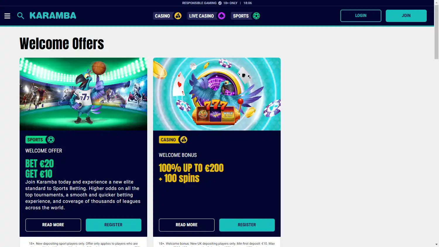 Karamba Casino screenshot 4