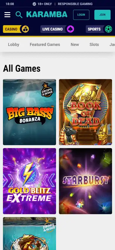 Karamba Casino screenshot 5