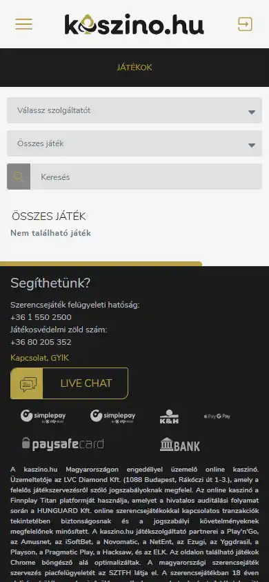 Kaszino.hu Casino screenshot 5