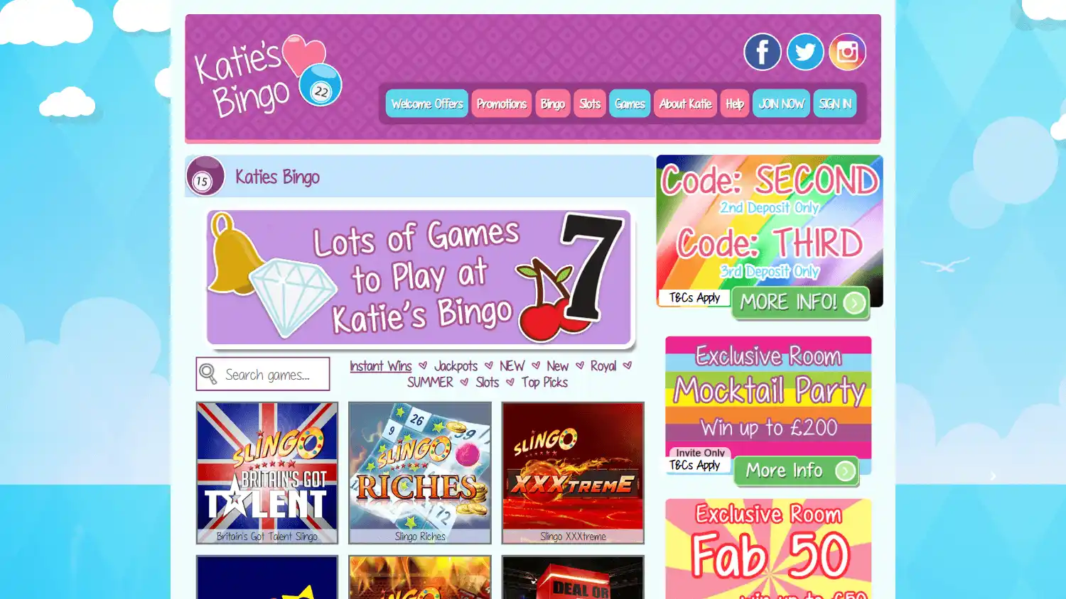 Katie's Bingo Casino screenshot 2