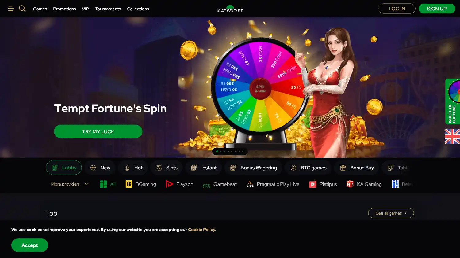 KatsuBet Casino screenshot 1