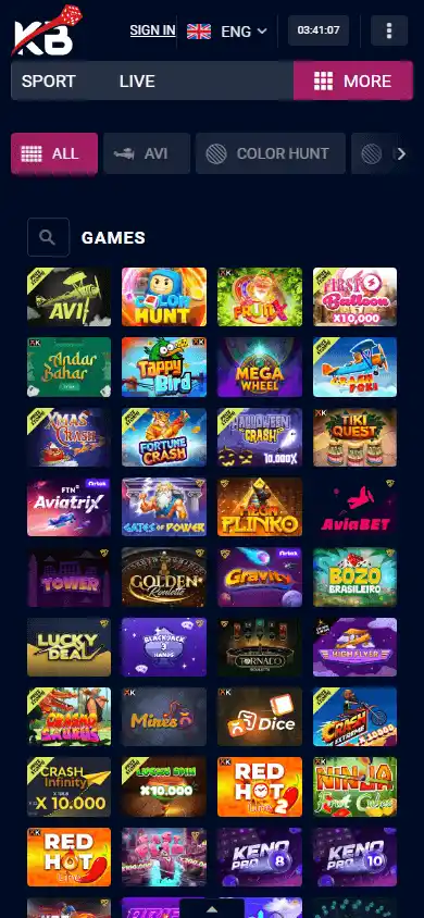 Kavabet Casino screenshot 4