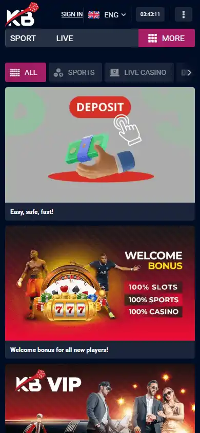 Kavabet Casino screenshot 5