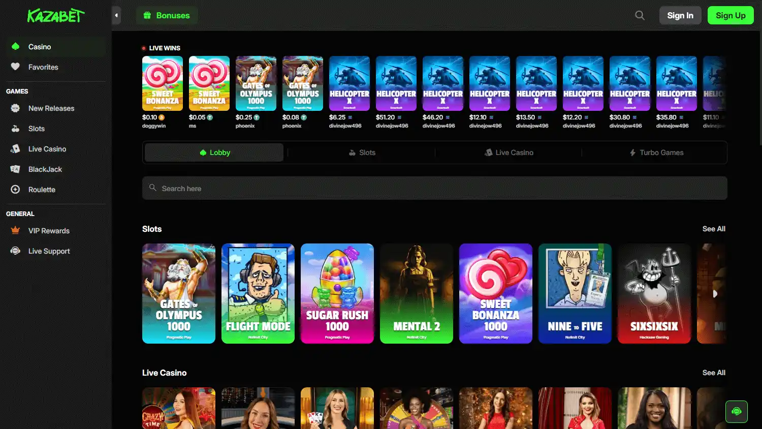 KazaBet Casino screenshot 2