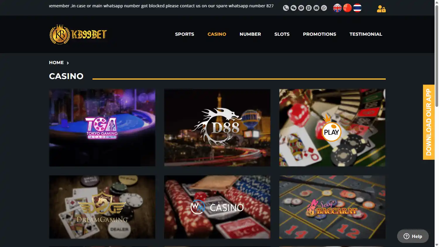 KB99BET Casino screenshot 2
