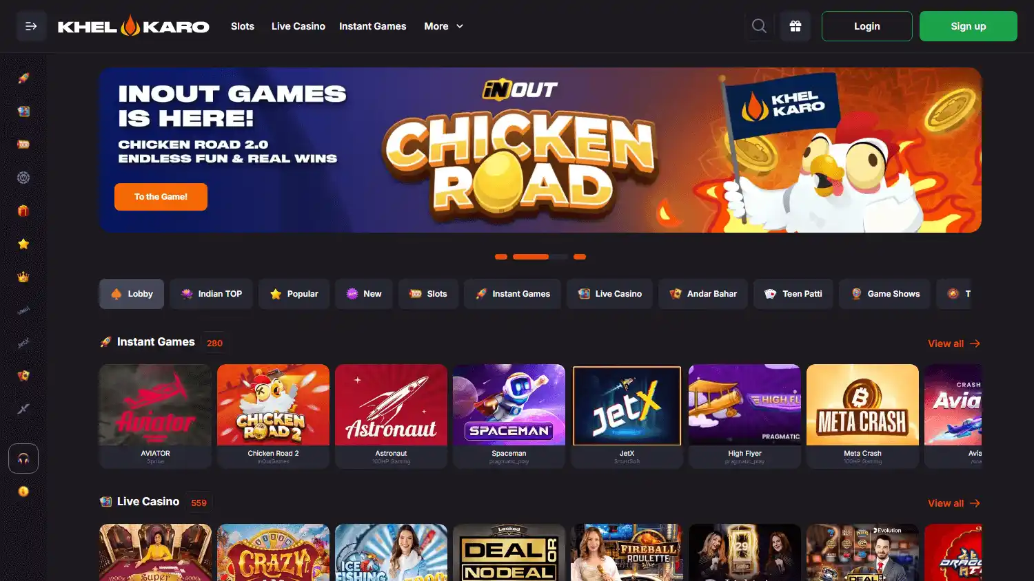 Khelkaro Casino screenshot 1