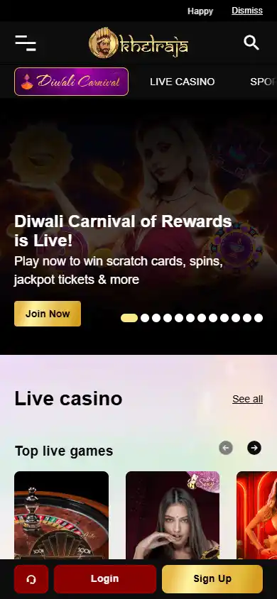 Khelraja Casino screenshot 4
