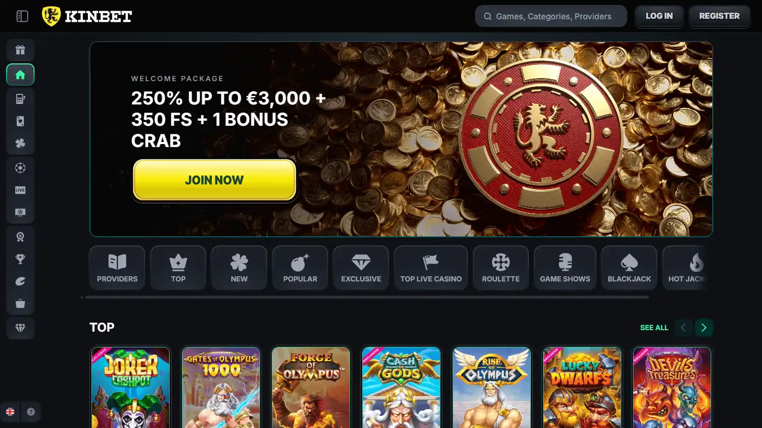 KinBet Casino screenshot 1