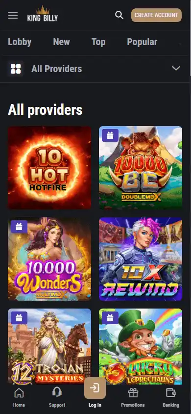 King Billy Casino screenshot 5